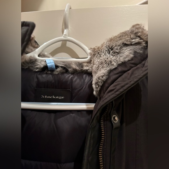 MACKAGE - Womens Winter Coat w/Fur Trim Hood Collar - Picture 4 of 11